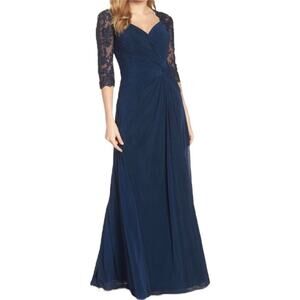 La Femme - Ruched Twist Column Gown Size 18